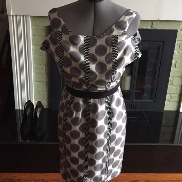 Anthropologie Leifsdottir cold shoulder polka dot