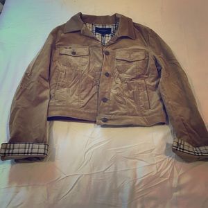 A beige corduroy jacket