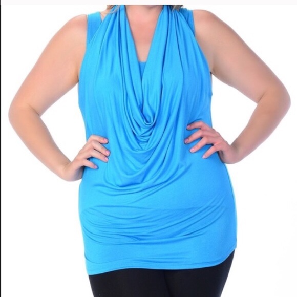 Beautiful blue  sleeveless top