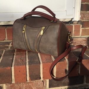 Faux suede crossbody