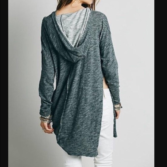 Free People Gray In A Hurry Hoodie! - Picture 2 of 7