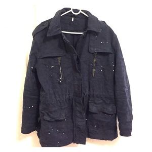 Free People Military Jacket (Navy)