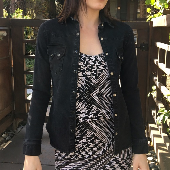 SOLD —- Black Jean Jacket