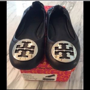 Tory Burch Black Ballet Flats