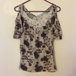 Maurices cold shoulder lace tee