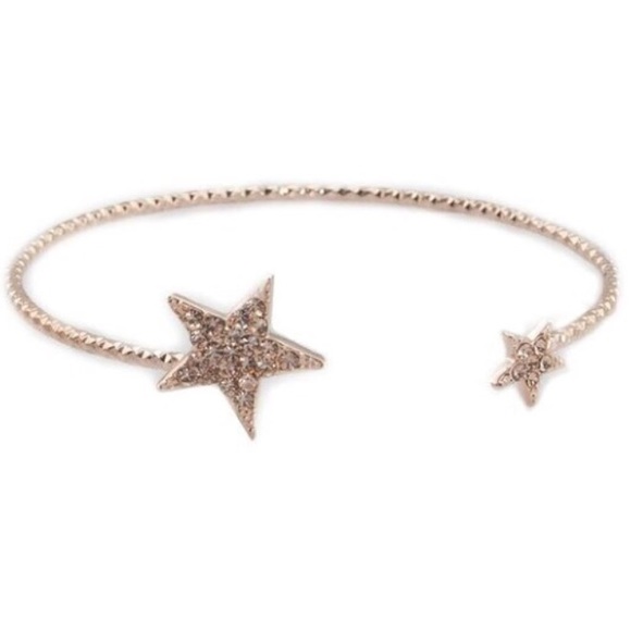 Czech Crystal Stars 14k Rose Gold Bracelet - Picture 1 of 3