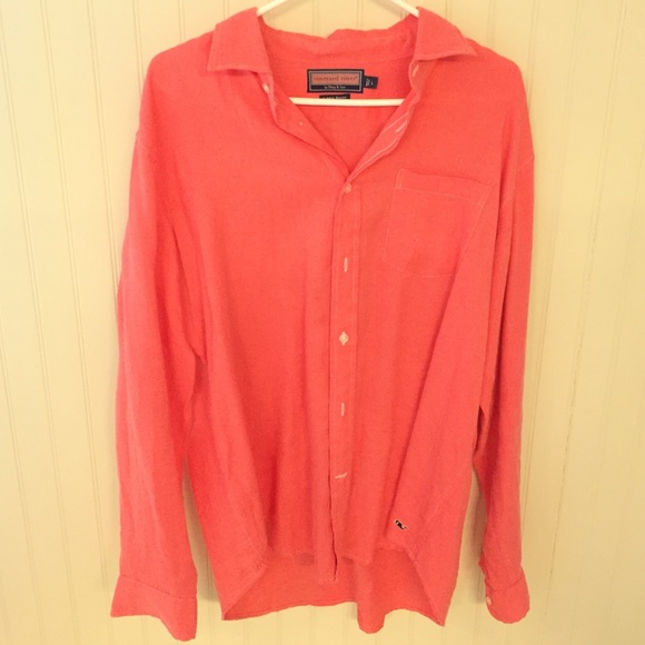 Vineyard Vines Linen Men's Shirt Size L