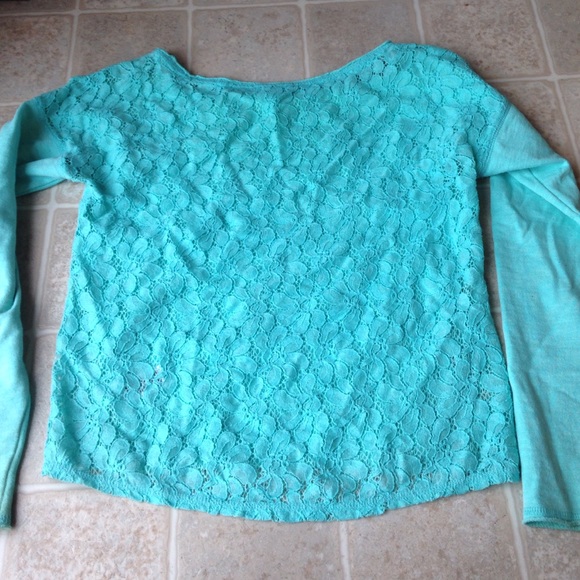 Aeropostale Blue Sweater With Lace Back