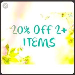 20% off when you bundle 2 or more items!