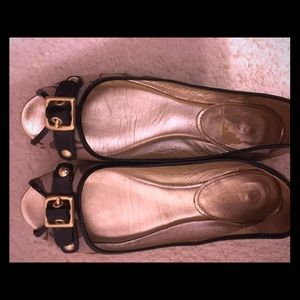 Coach peep toe flats