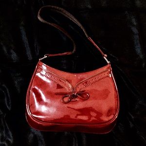 Lamarthe red patent leather bag