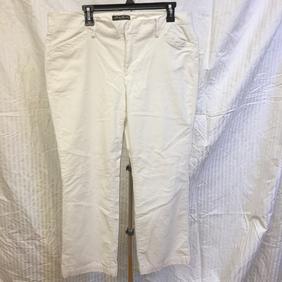 Eddie Bauer velvet pants in winter white size 16