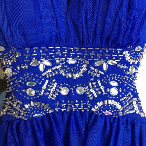 Royal Blue Homecoming/Prom Short Dress - Picture 2 of 4