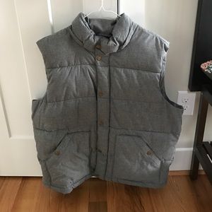 Gray puffer vest