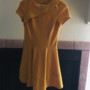 Asos yellow skater dress