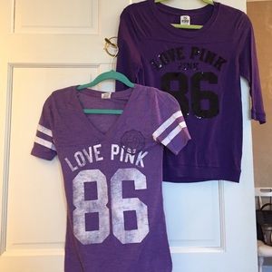 Two PINK tee shirts