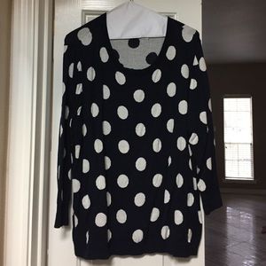 Polka dot sweater.
