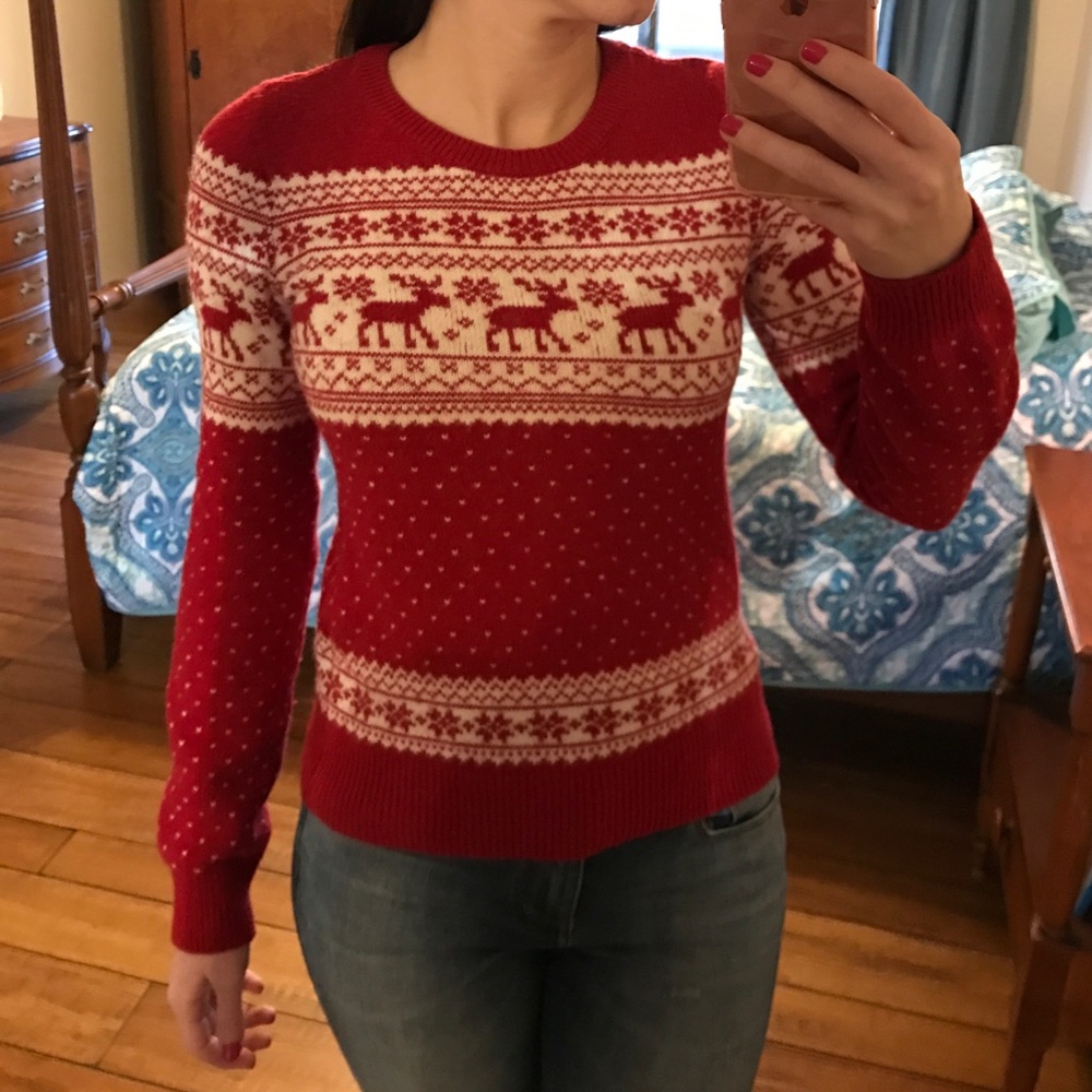 Abercrombie Red Sweater Shirt