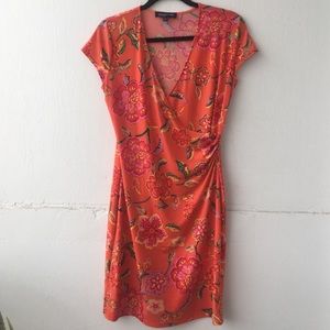 Sz S  Jones New York rouch wrap dress