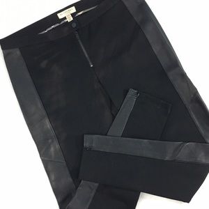 Burberry Black Leggings w/ Leather