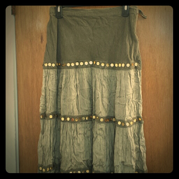 Sacred Threads Spring/Fall Green Skirt