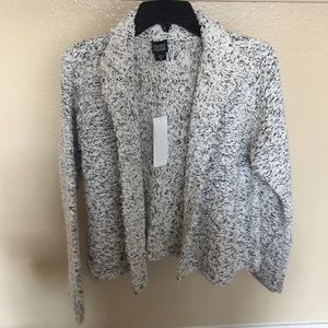 Black and white sweater jacket