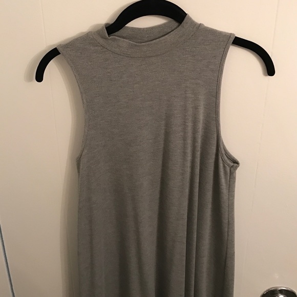 Gray Top Shop Sleeveless Dress