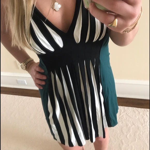 Bailey 44 dress black and green!