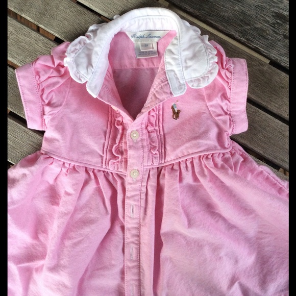 Ralph Lauren pink polo dress for baby