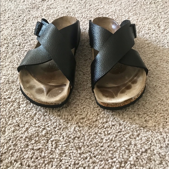 💕💕SOLD💕💕FIRM💕BIRKENSTOCK SANDALS💕38W💕BLK💕 - Picture 2 of 4