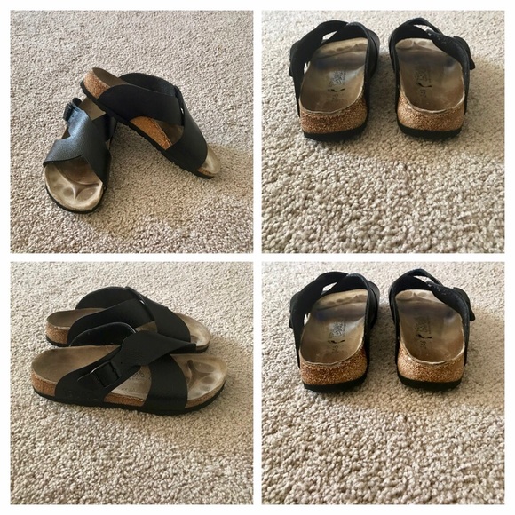 💕💕SOLD💕💕FIRM💕BIRKENSTOCK SANDALS💕38W💕BLK💕 - Picture 3 of 4