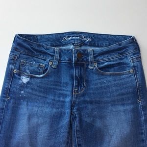 American Eagle Skinny Kick Distressed Jeans