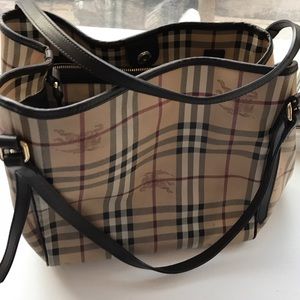 Authentic Burberry Haymarket tote