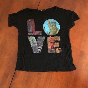 New York City Live black t shirt