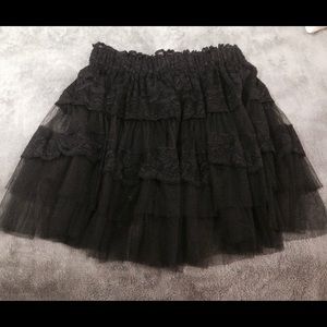Floral Tulle Mini Skirt
