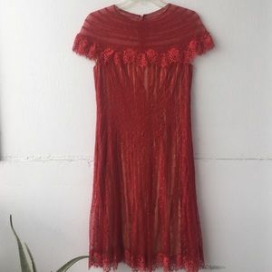 Sz 10 tadashi shoji red dress