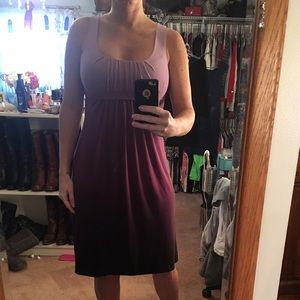 Ann taylor loft 6 ombré purple dress