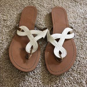 White flip flops