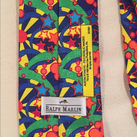 Ralph Marlin Austin Powers Psycedelic Tie - Picture 2 of 3