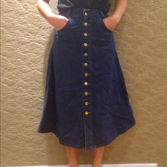 Contemporary Denim Maxi Skirt