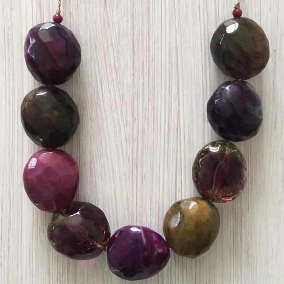 Purple bead necklace