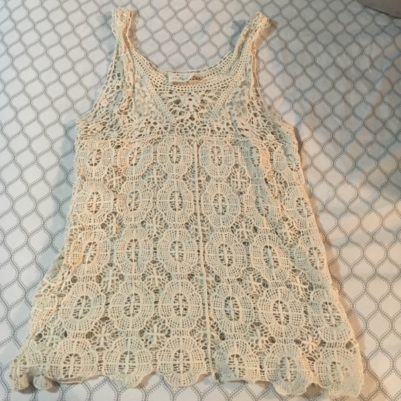 Cream crotchet top