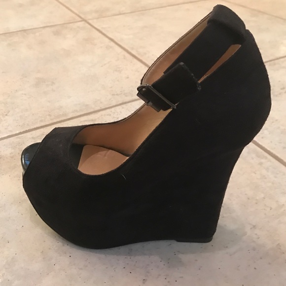 Cathy Jean ankle strap wedges