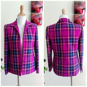 Kasper Jackets & Coats - ⬇Fuschia & Purple Plaid Open Blazer Kasper Jackets & Coats - ⬇Fuschia & Purple Plaid Open Blazer