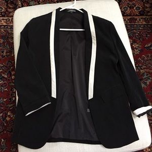 Size 2 Express Navy tuxedo inspired blazer