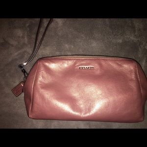 Rose Gold Coach Clutch Bag