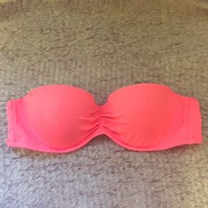 Victoria's Secret Coral Bandeau Bikini Top