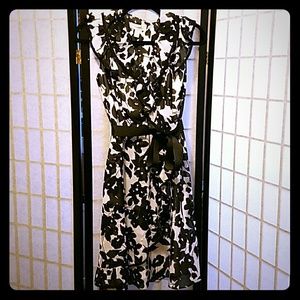 Dressbarn Black and White Floral Dress