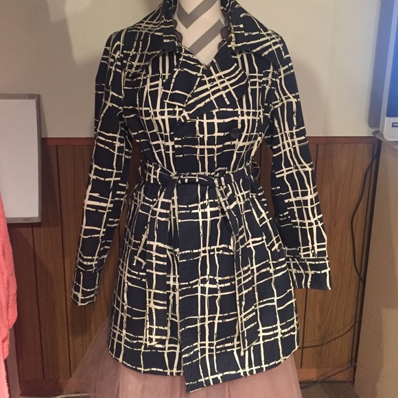 Blue and white coat