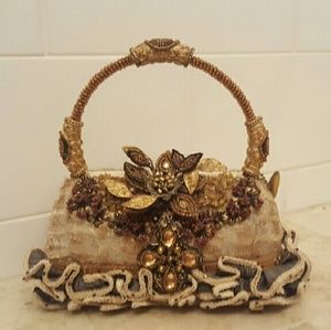 Handmade beaded satchel